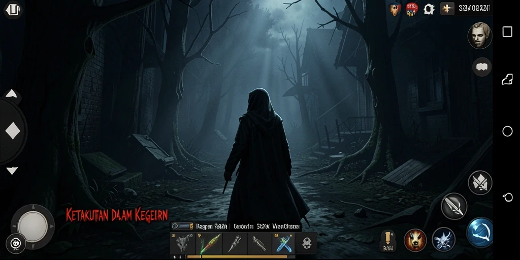 Screenshot dari gameplay menakutkan di 33ZK.