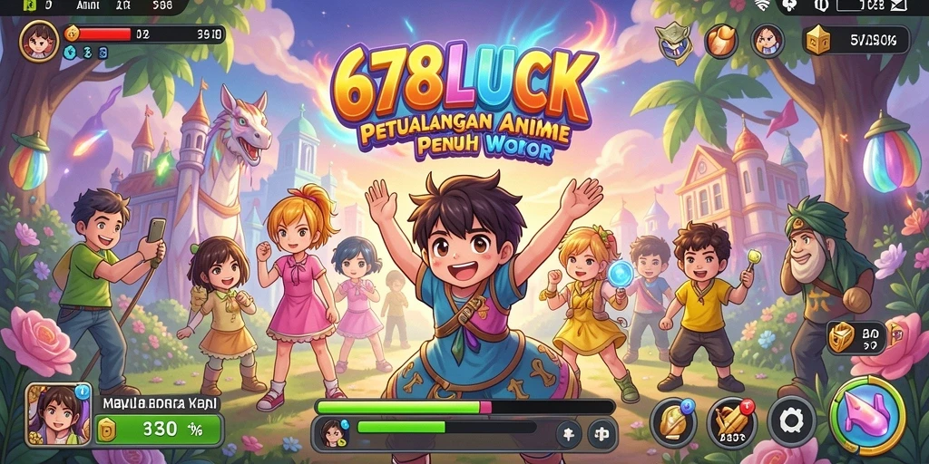 Tampilan gameplay menarik di 678LUCK dengan karakter Anime yang beragam.