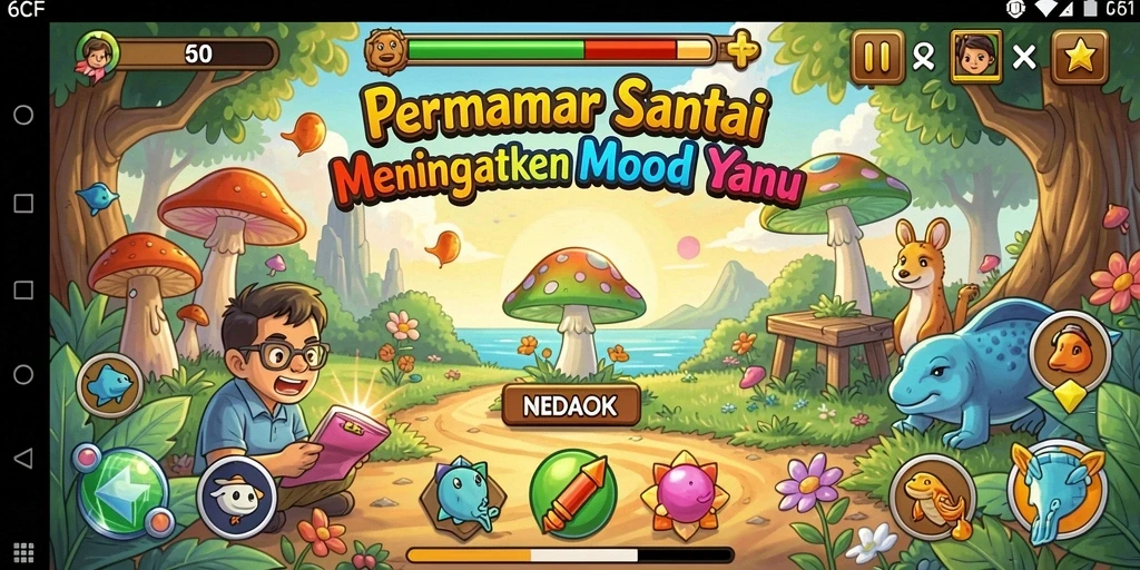 Screenshot menunjukkan momen gameplay seru di 6CF.