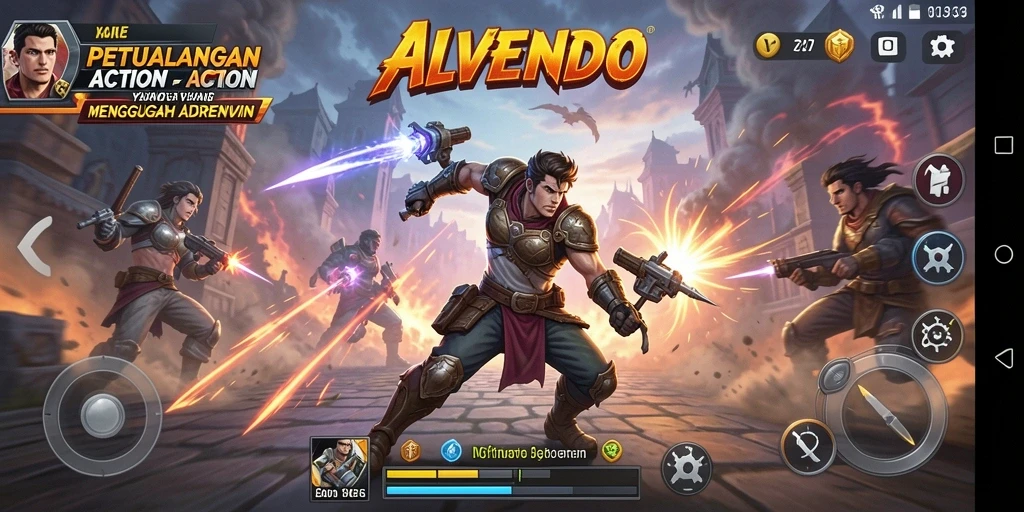 Tampilkan gameplay seru dan menegangkan dari ALVENDO.