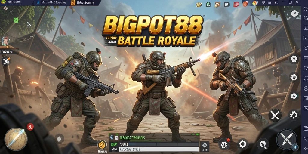Gameplay seru dan intens di BIGPOT88 Battle Royale.