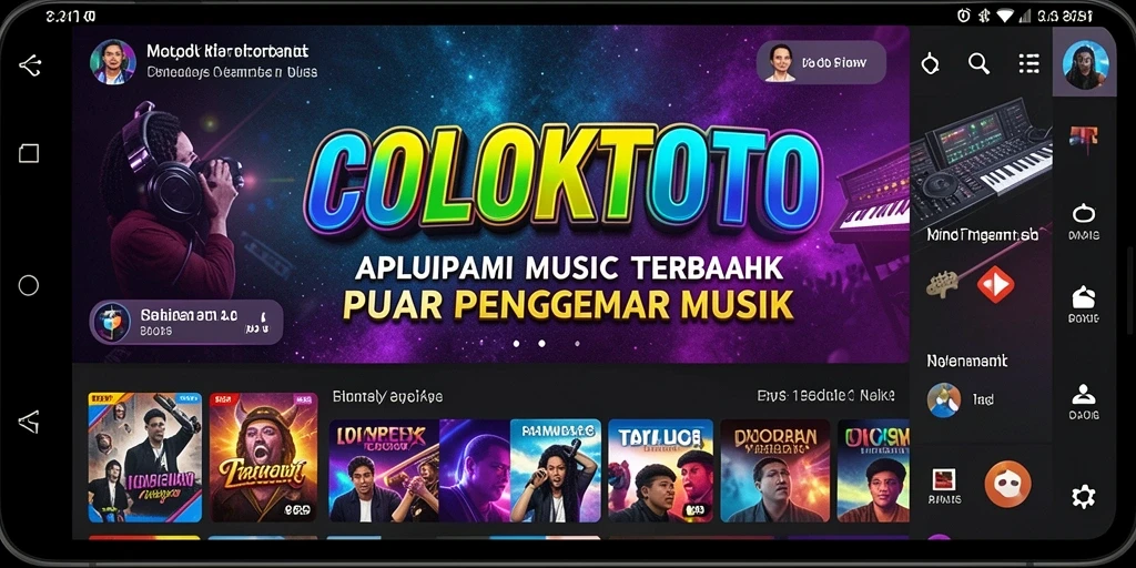 Tampilan gameplay interaktif COLOKTOTO dengan fitur musik yang menarik.