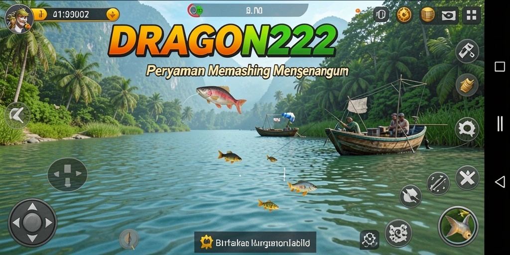 Screenshot gameplay DRAGON222 menampilkan aktivitas memancing yang dinamis dan menarik.