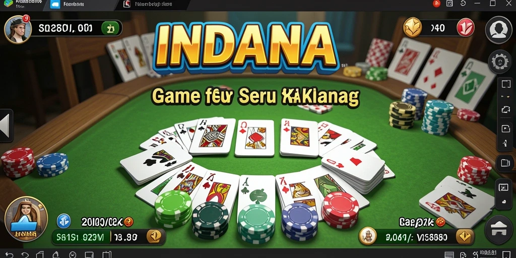 Tampilan gameplay seru Gaple di aplikasi INDAAA.
