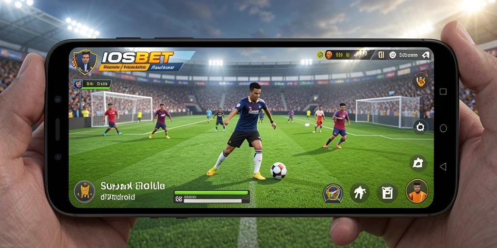 Tampilan gameplay menarik dari IOSBET yang penuh aksi sepak bola.