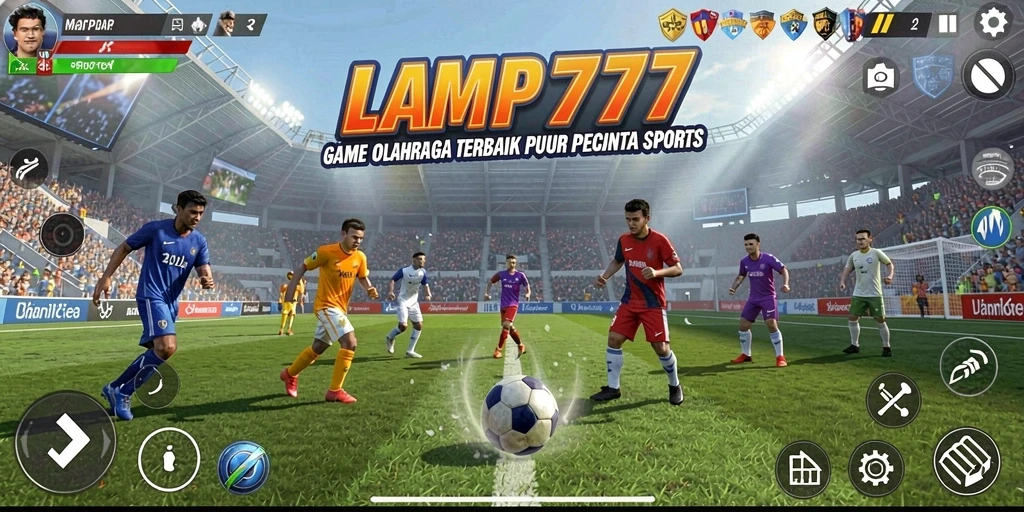 Tangkapan layar utama LAMPU777 menunjukkan aksi seru gameplay olahraga.