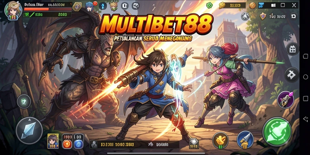 Tampilan gameplay seru dari MULTIBET88 dengan karakter anime menawan.
