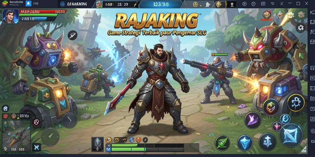 Screenshot menampilkan pertempuran menegangkan dalam game SLG.