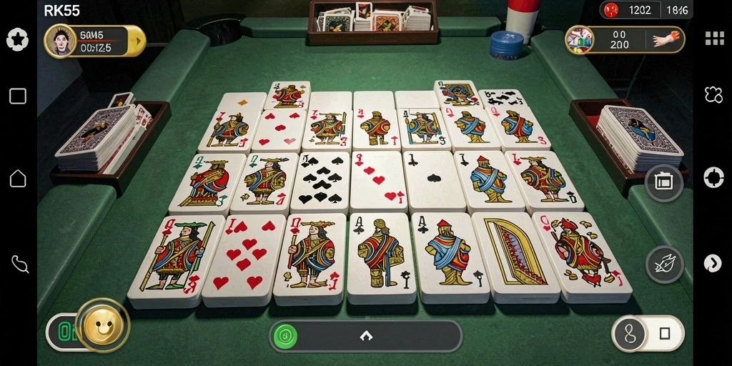 Screenshot menunjukkan gameplay seru dalam RK55.