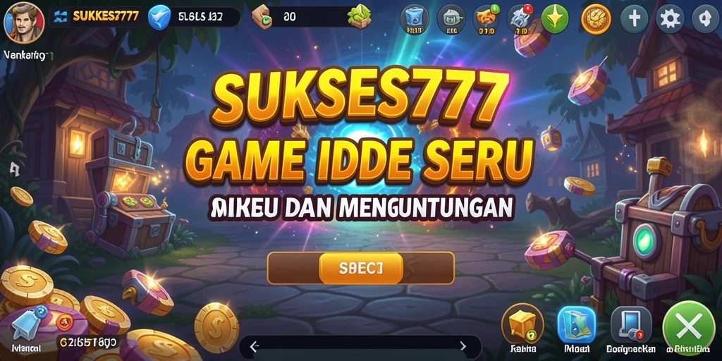 Gameplay seru SUKSES777 yang menampilkan pengumpulan sumber daya.