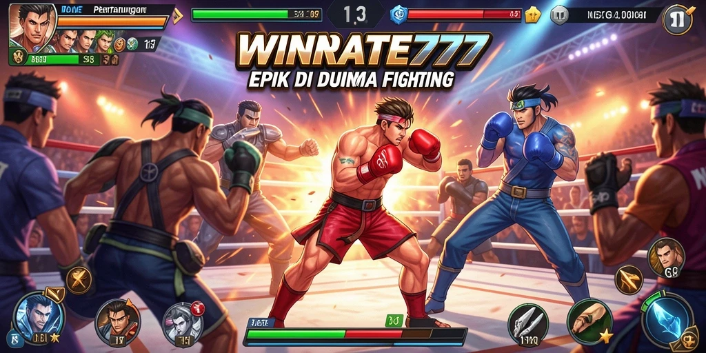 Tampilan gameplay Fighting yang penuh aksi dan seru.
